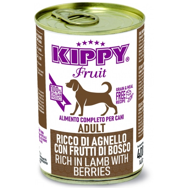KIPPY patè cane adulto ricco di agnello con frutti di bosco 400 g