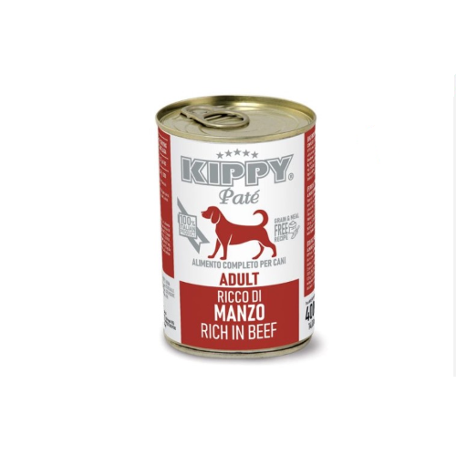 Kippy Patè cane Adult ricco di manzo senza cereali 400g