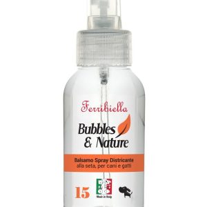 Balsamo spray districante con proteine della seta per cani e gatti Bubbles e Nature 100 ml - Ferribiella
